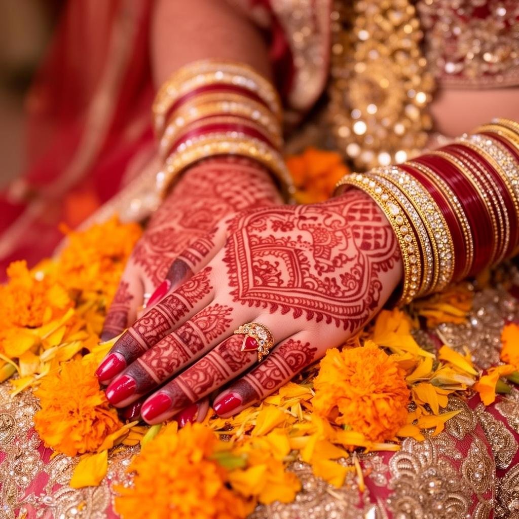 Bridal mehendi decor
