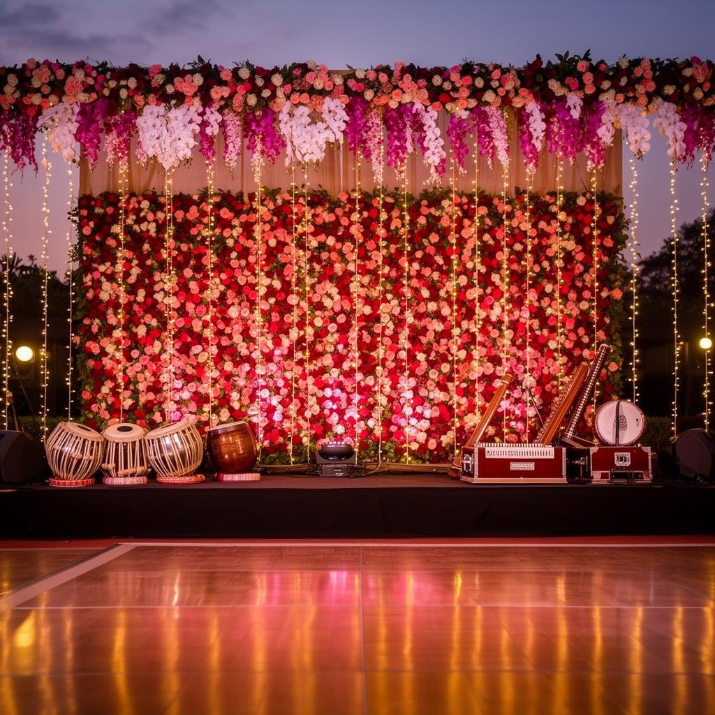 Sangeet floral stage